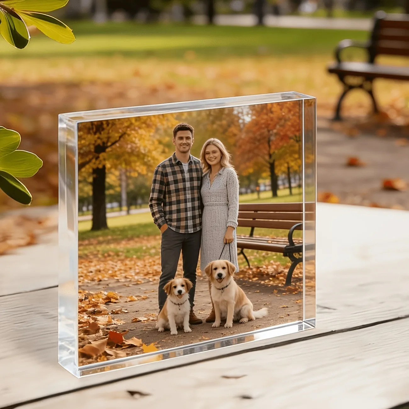 Personalized Couple And Family Photo Cube - Custom Portraits Using Your Photos, High-quality Acrylic Desktop Display