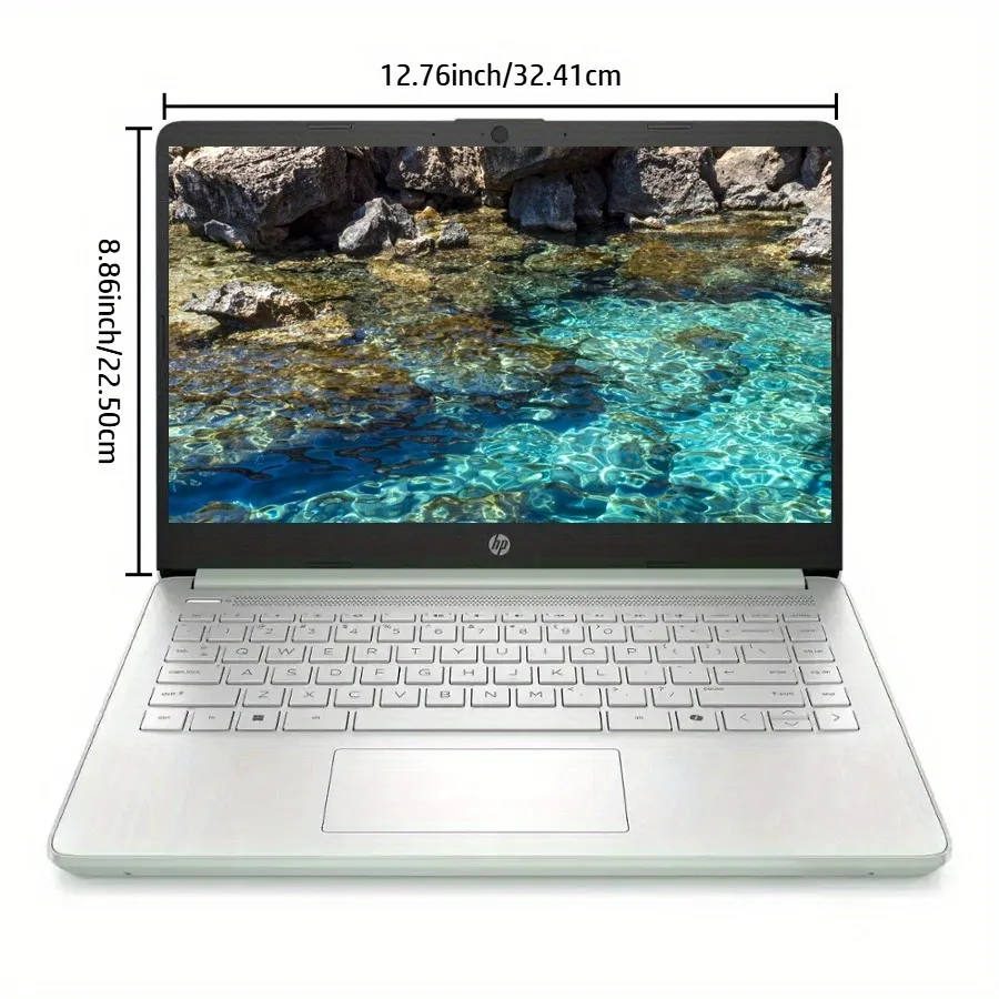 Бизнес-ноутбук HP 14 дюймов HD, процессор Intel N150, 16 ГБ ОЗУ, 128 ГБ UFS, графика Intel, Wi-Fi 6, Windows 11, дом, Willow Green