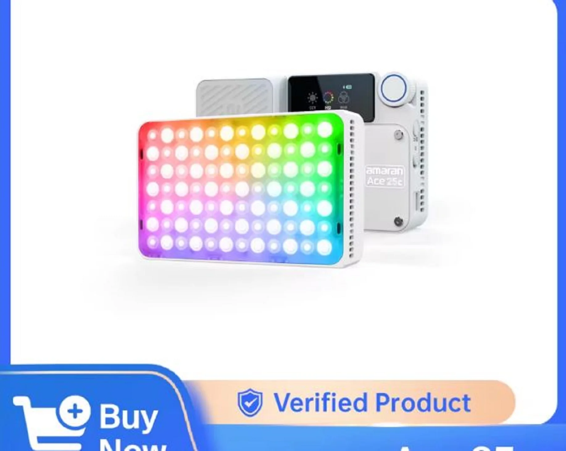 

Лучший компактный светодиодный мини-светильник для включения камеры, комплект amaran Ace 25c, полноцветный, 2300–10000K, односекундная настройка с замком amaran Ace