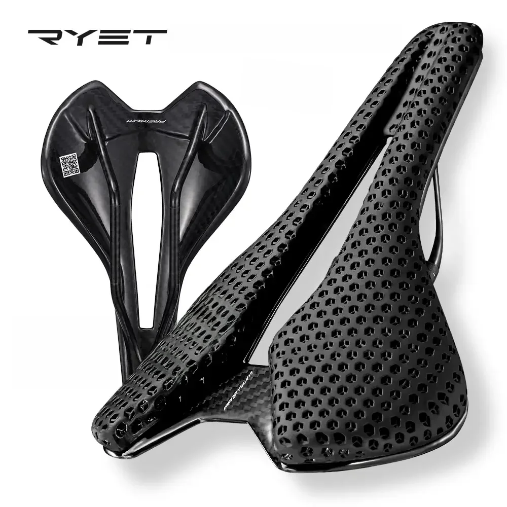 AliExpress RYET Ultralight Carbon 3D-printed Bike Saddle Gravel Cycling Saddle Bicycle Saddle For Men Women Triathlon Road MTB Mountain