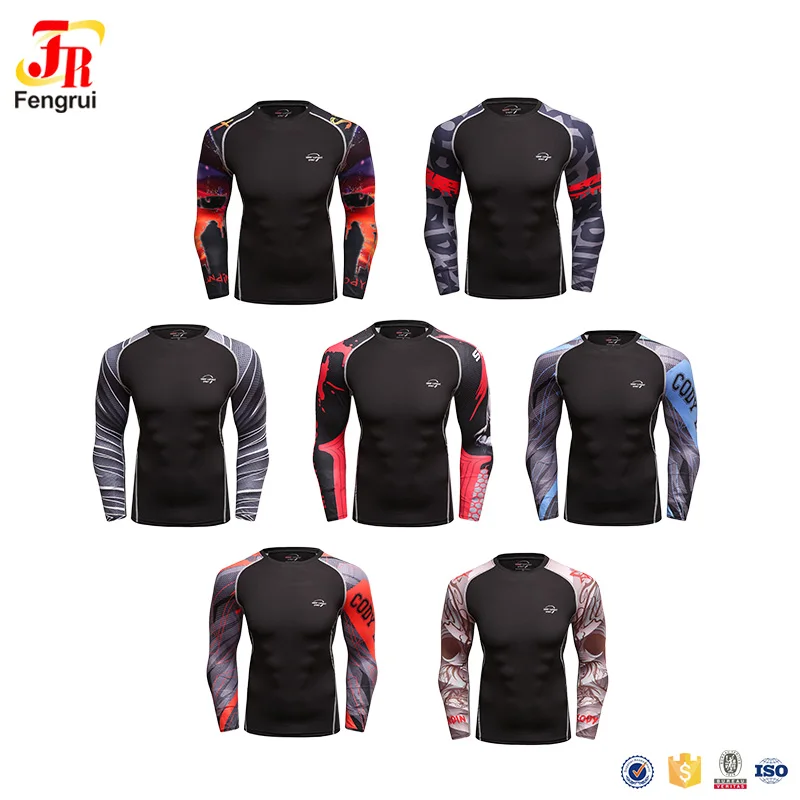 Chie Lundin-Jersey de manga larga para hombre, Jersey deportivo de empalme UPF 50 +, Rashguard, Jiu jitsu gi Bjj Rash Guard, personalizado, ciclismo, Kickboxing