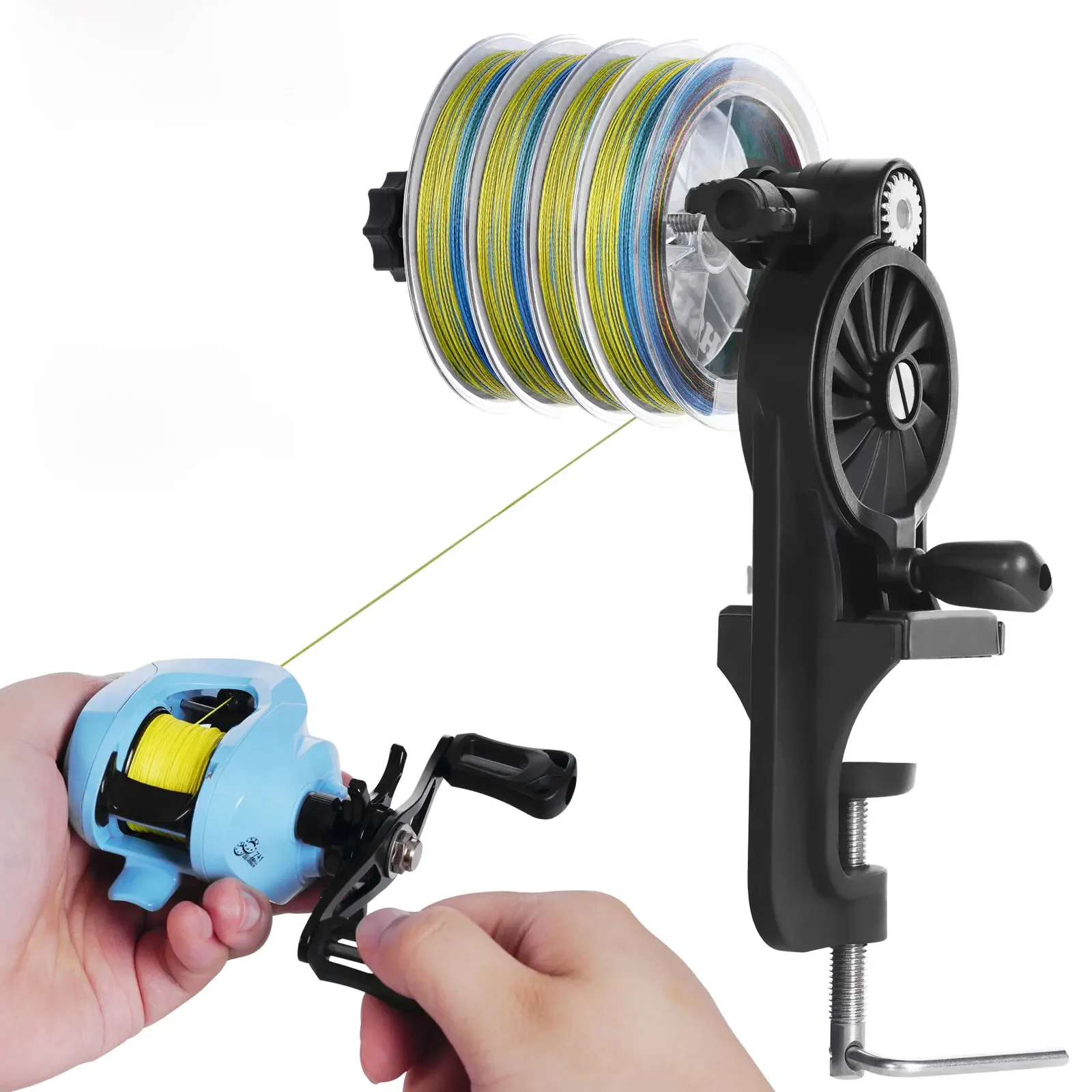 Nouveau bobine de ligne de pêche pour Baitcasting moulinet de filature Portable ligne de pêche enrouleur Machine moulinet bobine outils de matériel de pêche