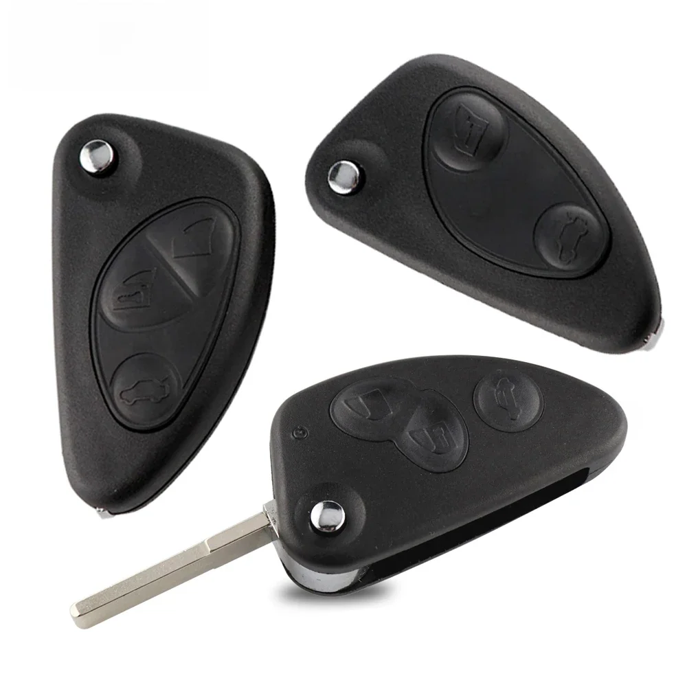 YIQIXIN Obudowa kluczyka samochodowego do Alfa Romeo 147 156 166 GT 159 Flip Remote Car Key 2 3 Button Folding Shell SIP22 Uncut Blade Fob Cover — zdjęcie 2