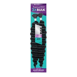 Sensationnel Premium Too Human Hair Blend Braids 2X Deep Bulk 18