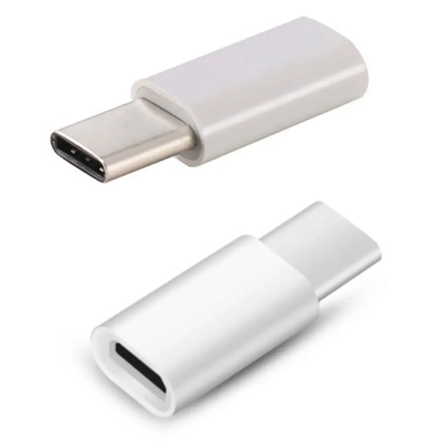 Micro usb 2.0 para macho usb 3.1 tipo c conversor fêmea, cor branca
