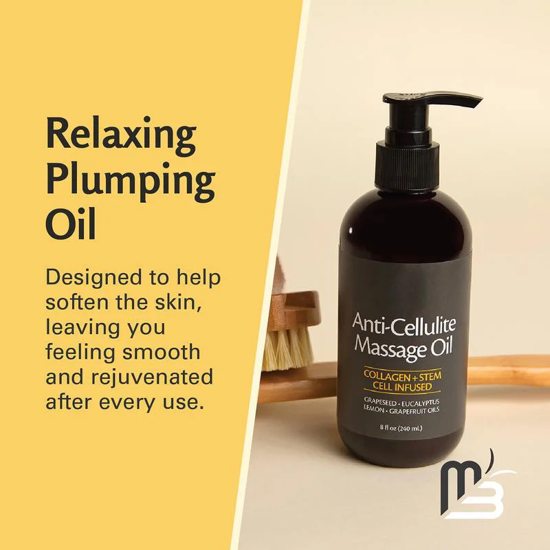 M3 Naturals Cellulite Massage Oil 8oz - Smooth the Appearance of Cellulite - Body Care & Skin Care Massage Oil - Topical Collage - view 5