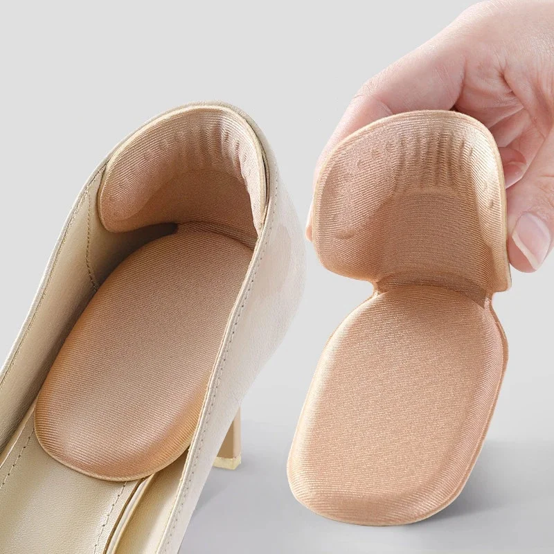 T forme éponge talon autocollants chaussure coussin talon protecteur pour chaussures talons hauts Inserts talonnettes ajusteur de chaussure femmes demi semelles intérieures