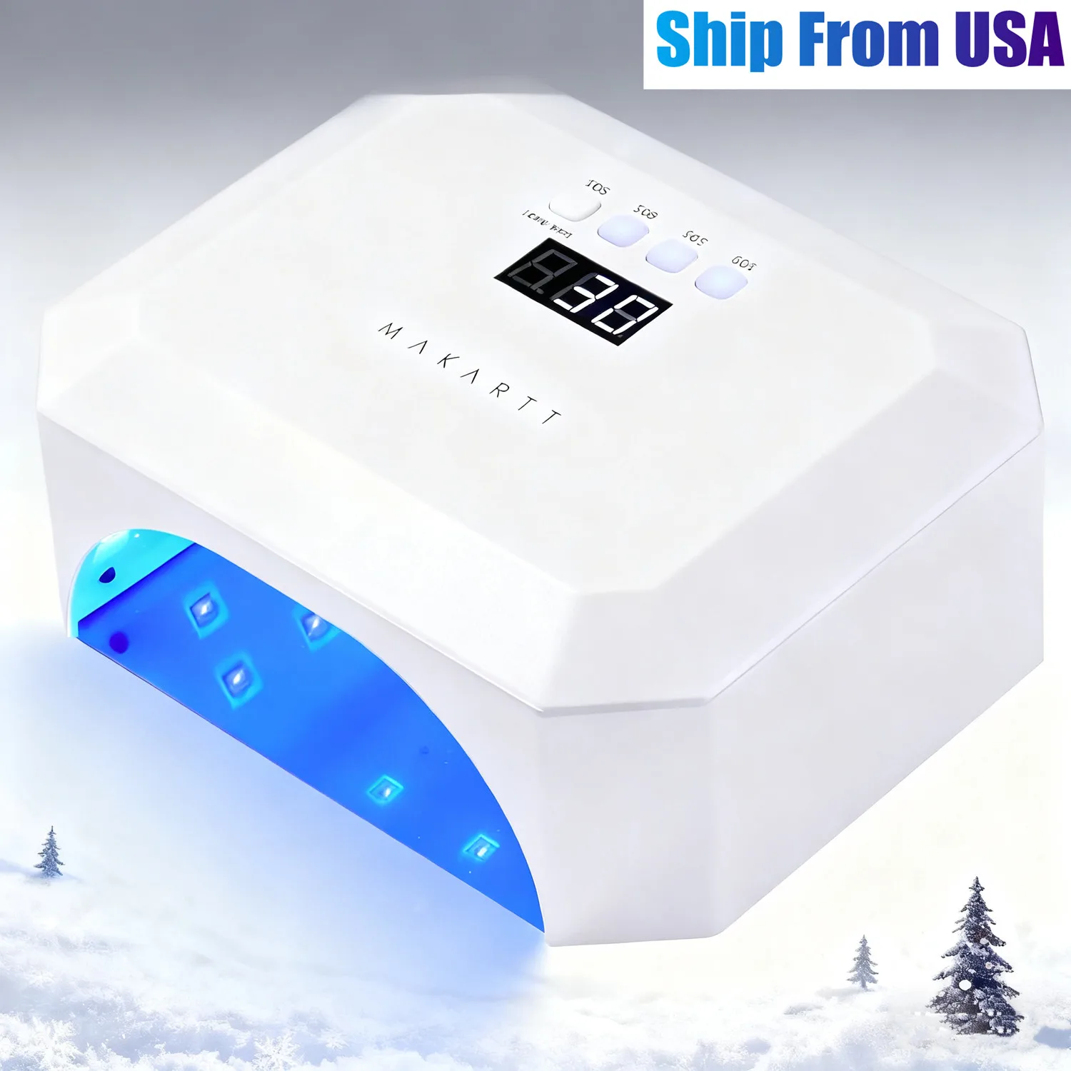 Makartt Uv Led Nagellamp, UV-Licht Voor Gel Nagels Oplaadbare Aurora 36W Gel Lamp Met 4 Timers & Auto Sensor Professionele