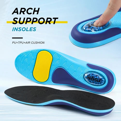 【Xxin】 Plantilla de soporte de arco Cojín de aire Plantillas de zapatos con absorción de impactos Almohadilla de zapato de gel suave Tamaño 35-46