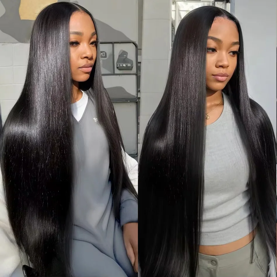 

22-дюймовые прямые 13x5 13x6 HD прозрачные парики фронта шнурка человеческих волос бразильский Remy предварительно сорванный парик фронтальной части шнурка для женщин