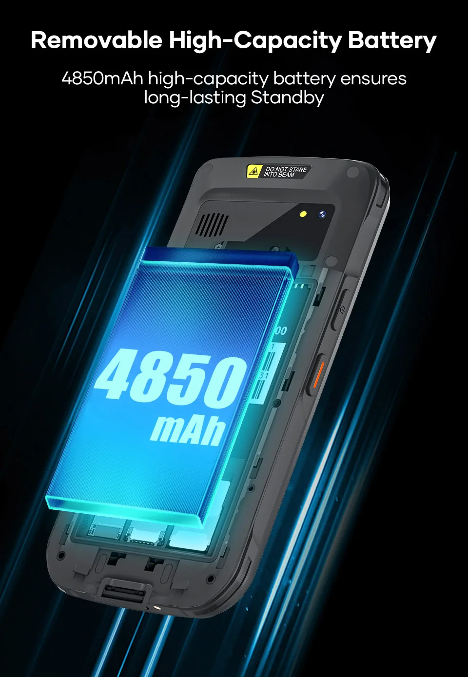 UNIWA M600 4G Ultra thin Industrial Handheld Android PDA 6 Inch 4GB+64GB Removable 4850mAh Battery 2D Scanning Smartphone NFC
