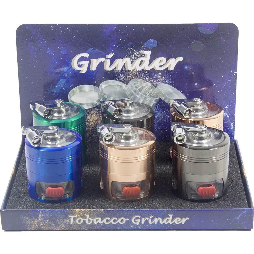 

2 "4 части, металлическая мельница для трав, трав, специй, дыма, табака с ручкой ящика, подарок для мужчины, друга, новинка, забавная, на Рождество, день рождения