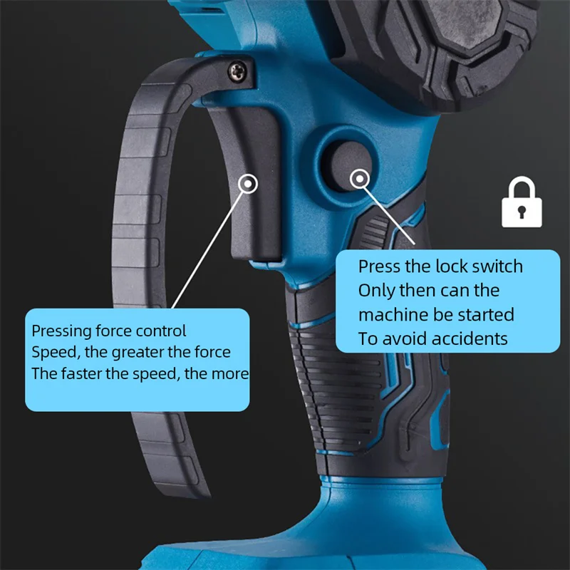 Bromose 6 Zoll Bürstenlose Kettensäge Mini Handgeführte Astsäge Holzbearbeitungs-Elektrosäge Schneidwerkzeug für Makita 18V Akku – Detail 3