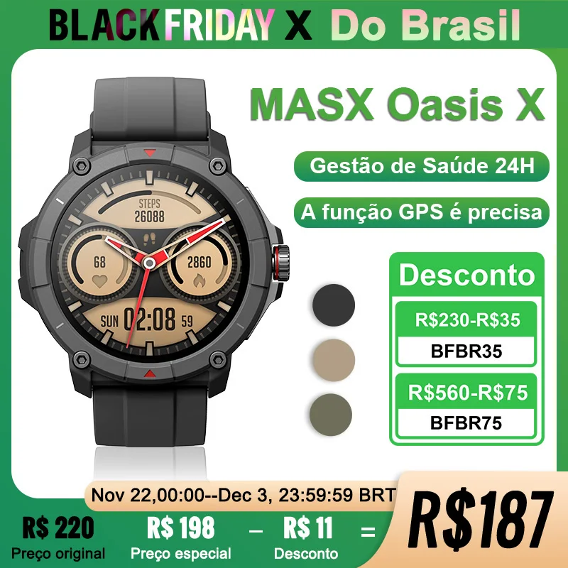 smart watch 2024 MASX Oasis X Premium GPS Smart Watch Alexa Ultra HD Display Built-in GPS Hi-Fi Bluetooth Phone Calls