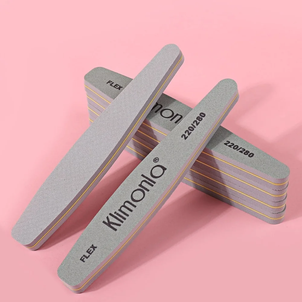 10-teiliges Schwamm-Nagelpuffer-Set, Körnung 220/280, doppelseitig, zum Formen, Glätten und Schleifblock