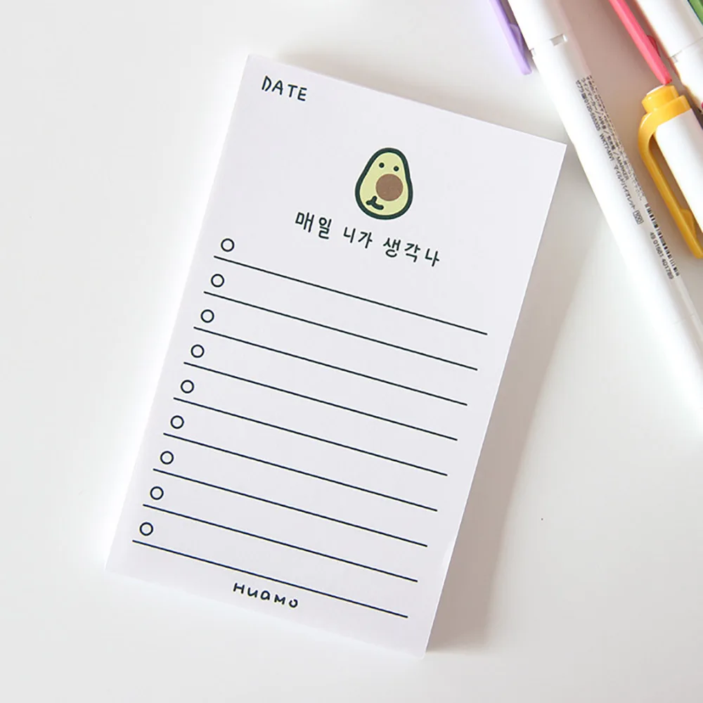 50 Folhas Memo Pad Sticky Notes Papelaria Para Fazer Lista Mini Sticky Note Paper Schedule Planner Material Escolar Escritório Papelaria