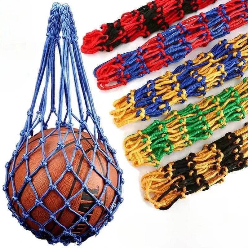 1P sac de filet de balle sac fourre-tout de basket-ball filet de Football pour jeunes Sports de plein air maille en Nylon stockage Type de balle sac de filet épaissi balle Calcio