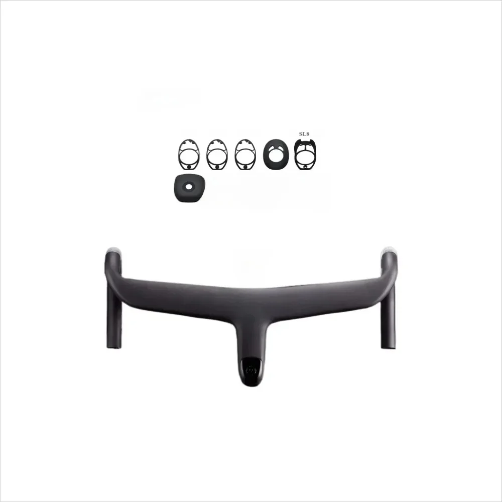 AliExpress PLATT-P road Carbo handlebar carbon stem ECIOSL Internal Cable Routing Road Bicycle Handlebar Cockpit Di2 color changing laser