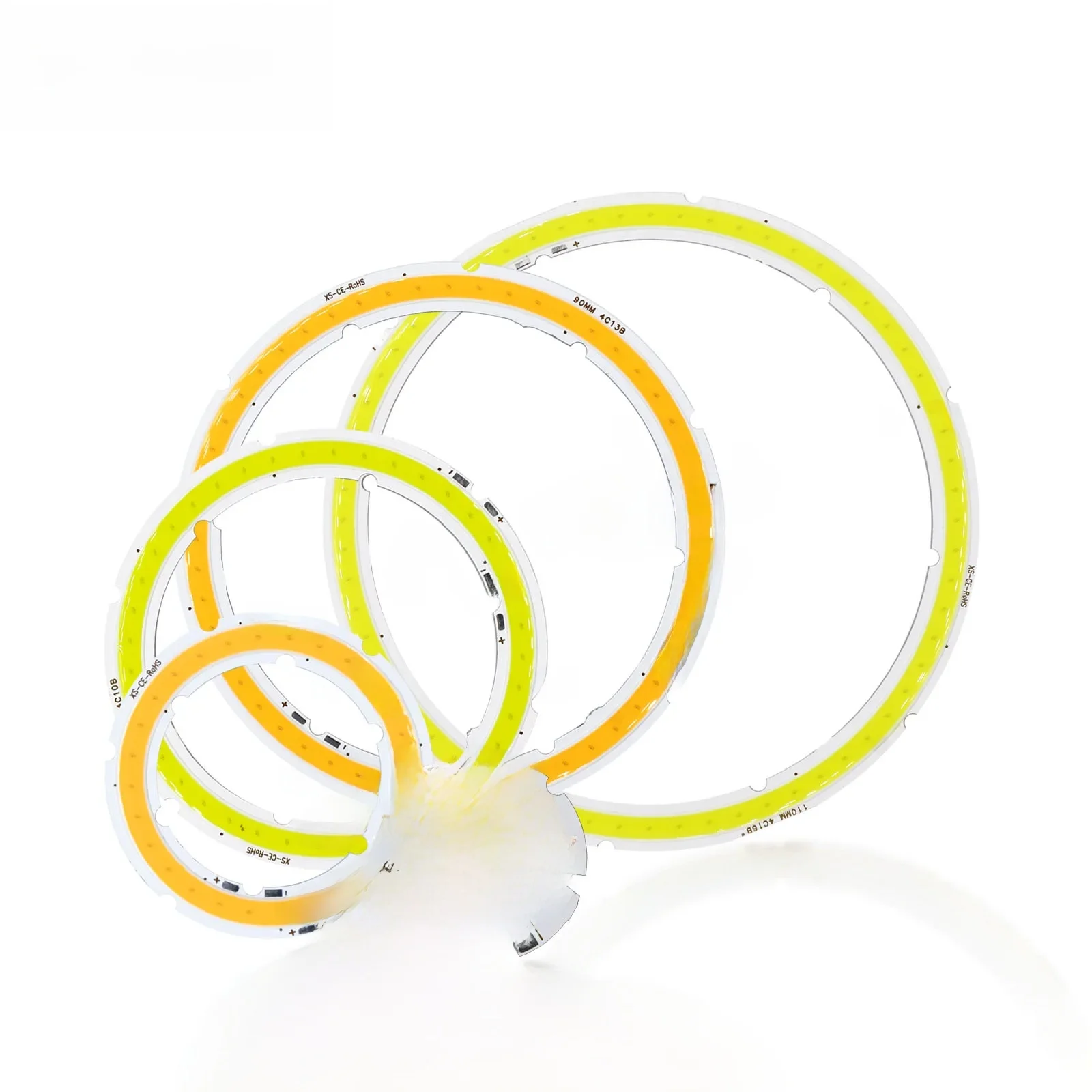 LED COB Angel Eyes DC12V 20mm-120mm 200mA-1200mA puce COB sur panneau d'aluminium anneau LED Source de lumière blanche chaude froide pour ampoule de bricolage