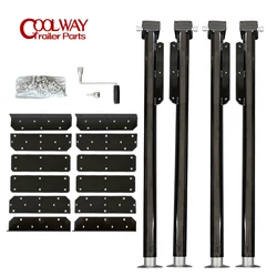 4pcs Manual Back Truck Camper Jack Trailer Stabilizing Outrigger Legs Corner Steady Set of 4 Caravan Support Accessories RV Part