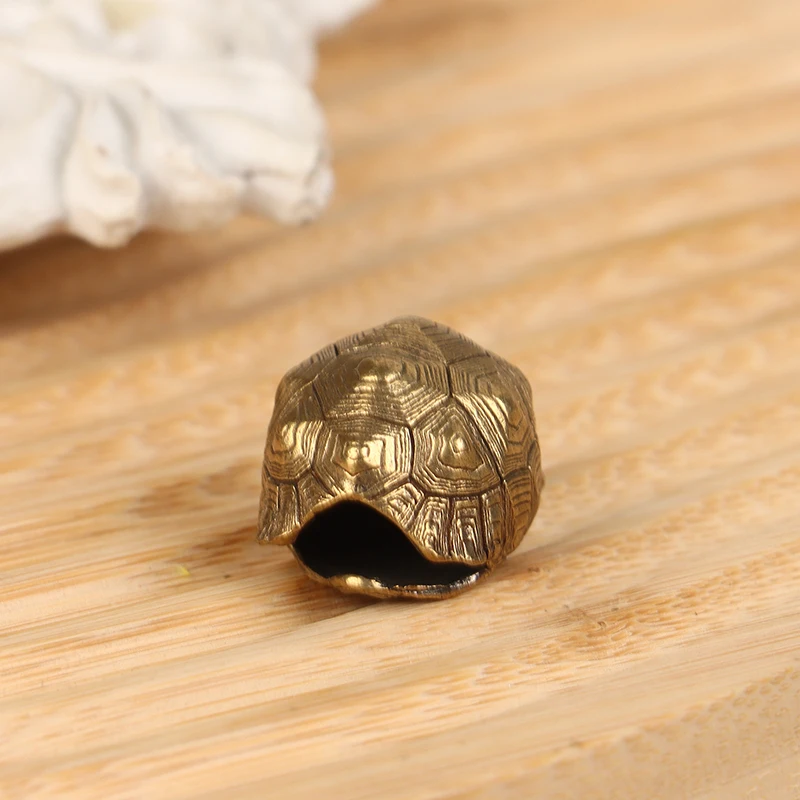 Creative Cute Brass Tortoise Shell Bell Car Key Chain Pendant Jewelry Metal Keychain Hanging DIY Accessory Lucky Gifts