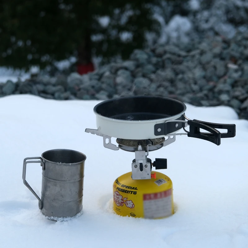 Pandatour winddichter Camping-Gasherd, faltbarer Rucksack, elektronischer Herdkopf, Kochen im Freien, Picknick – Detail 10