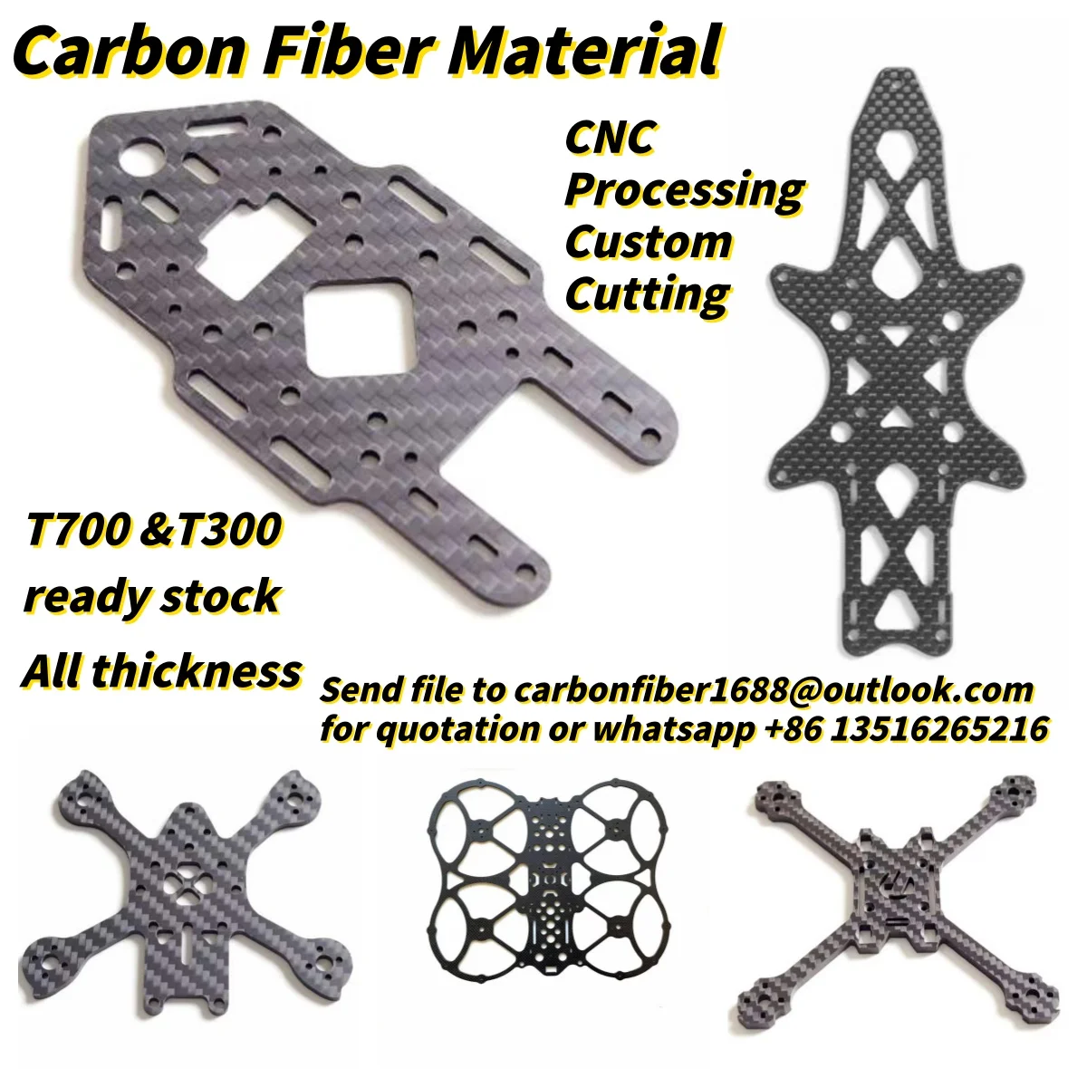 DAYO 3K Carbon Fiber Plate Process Carbon Plate CNC Cutting Carbon Board Machining for Drone Parts FPV Frame RC Robot Hobby DIY