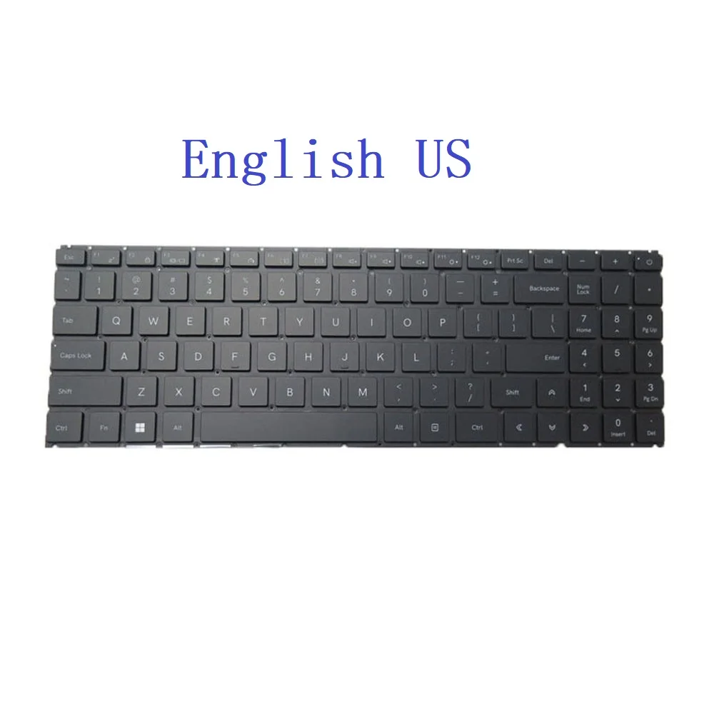 English US Laptop Frameless Keyboard For Slimbook For Executive 16 16 Inch 13th Gen i7-13700H RTX 4060 Black With Backlit New