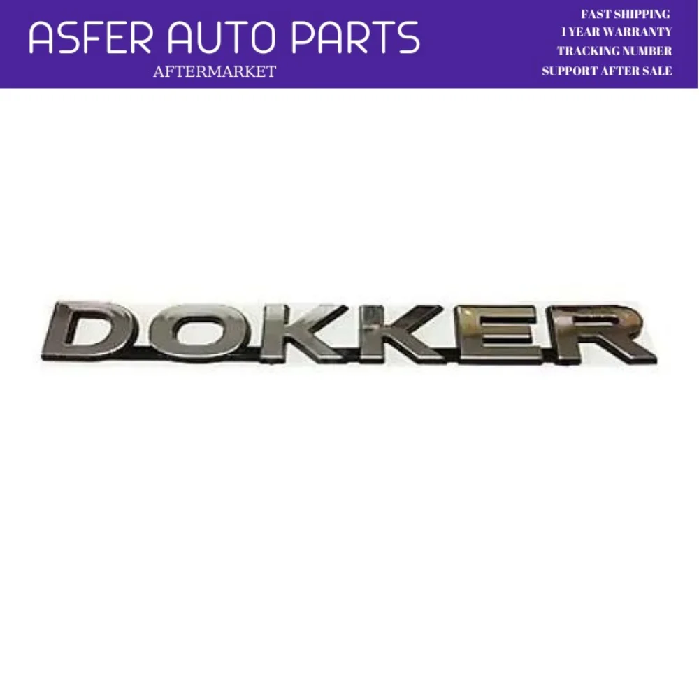 For Dacia Dokker 908894532R Car Rear Trunk Chrome Emblem Letters Sticker Auto Tail Sign Decals High Quality Reasonable Price