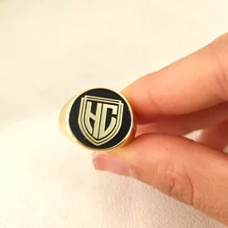 925 Solid Silver Engraved Name Ring Date Year Ring for  Men  Letter Nameplate Signet Rings