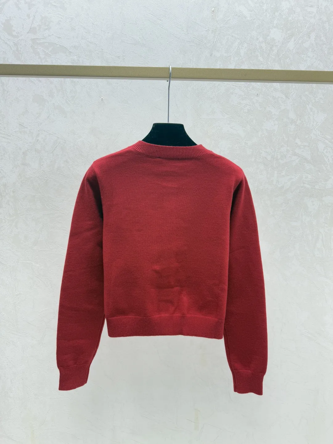 

Новый женский однотонный простой вязаный кардиган с длинными рукавами и круглым вырезом в раннем осенью