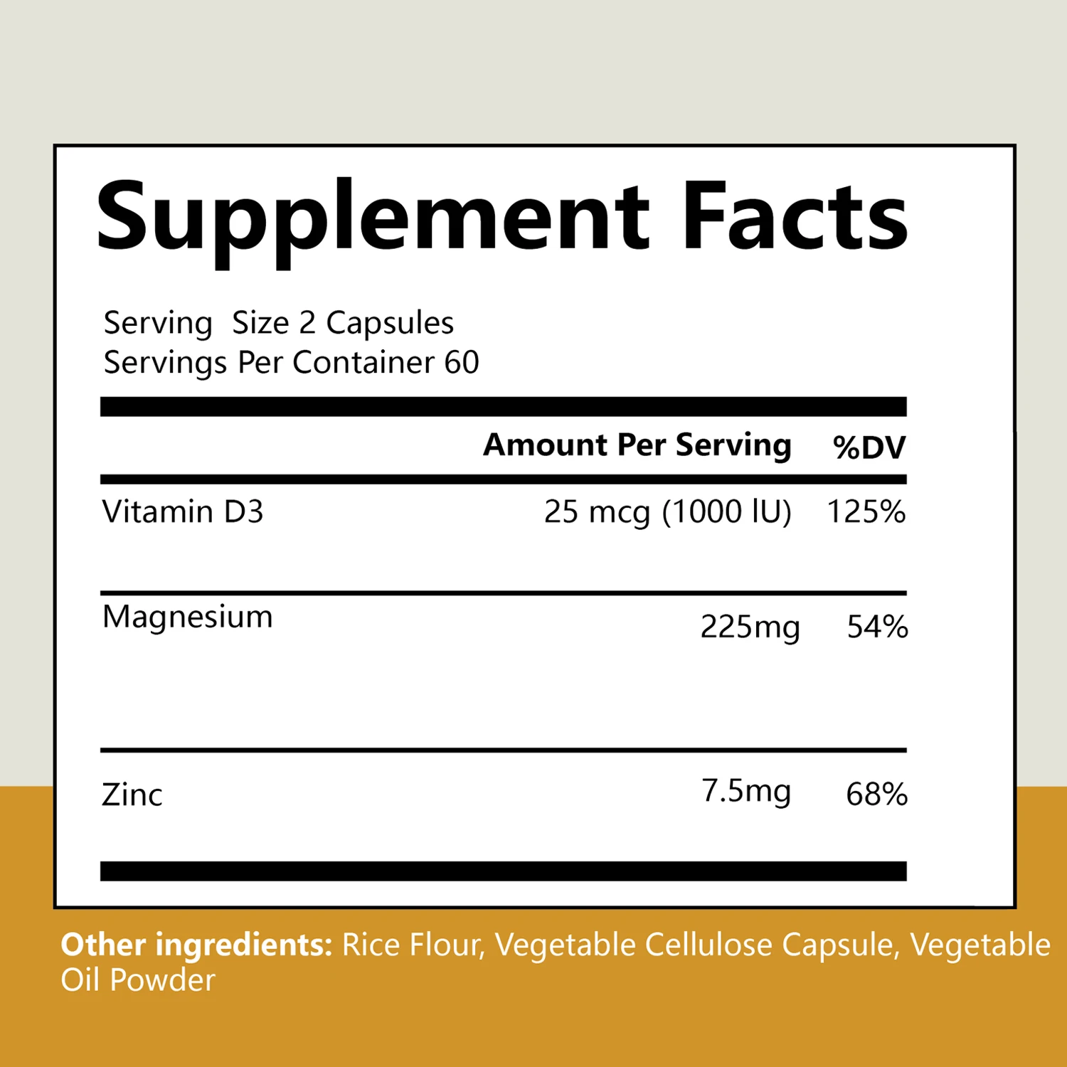 Magnesium Zinc and Vitamin D3 - Maximum Absorption for Muscle, Nerve, Bone and Heart Health - 120 Capsules