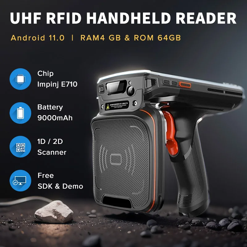 TY850 UHF RFID Handheld Reader 20m Range 4G Android 11