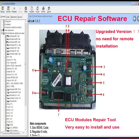 ECU 수리 소프트웨어 업그레이드된 ECU 모듈 수리 핀아웃 멀티미터를 포함한 Immo 위치 트랜지스터 EEprom 자동차 수리 도구
