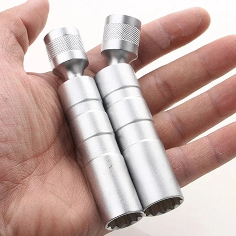 Adapter klucza nasadowego do świec zapłonowych 14mm16mm zestaw uniwersalny przegub z elastycznym gniazdem magnetycznym cienka ściana 3/8 "napęd narzędzie do naprawy samochodu — zdjęcie 2