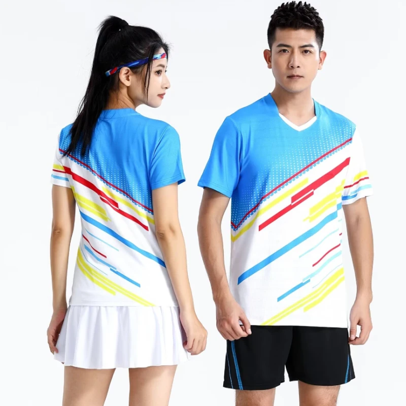 2024 Championship magliette da Ping Pong uomo donna Ping Pong t-shirt da Badminton a maniche corte con assorbimento dell'umidità