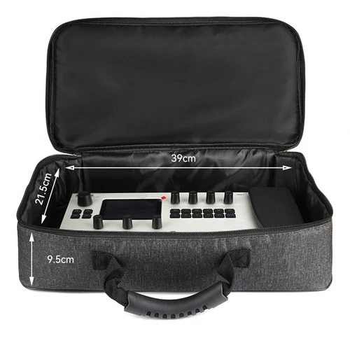 Pedal de efectos de guitarra eléctrica, bolsa de almacenamiento portátil de un solo bloque, resistente a los arañazos, estuche portador multiefectos con cremallera