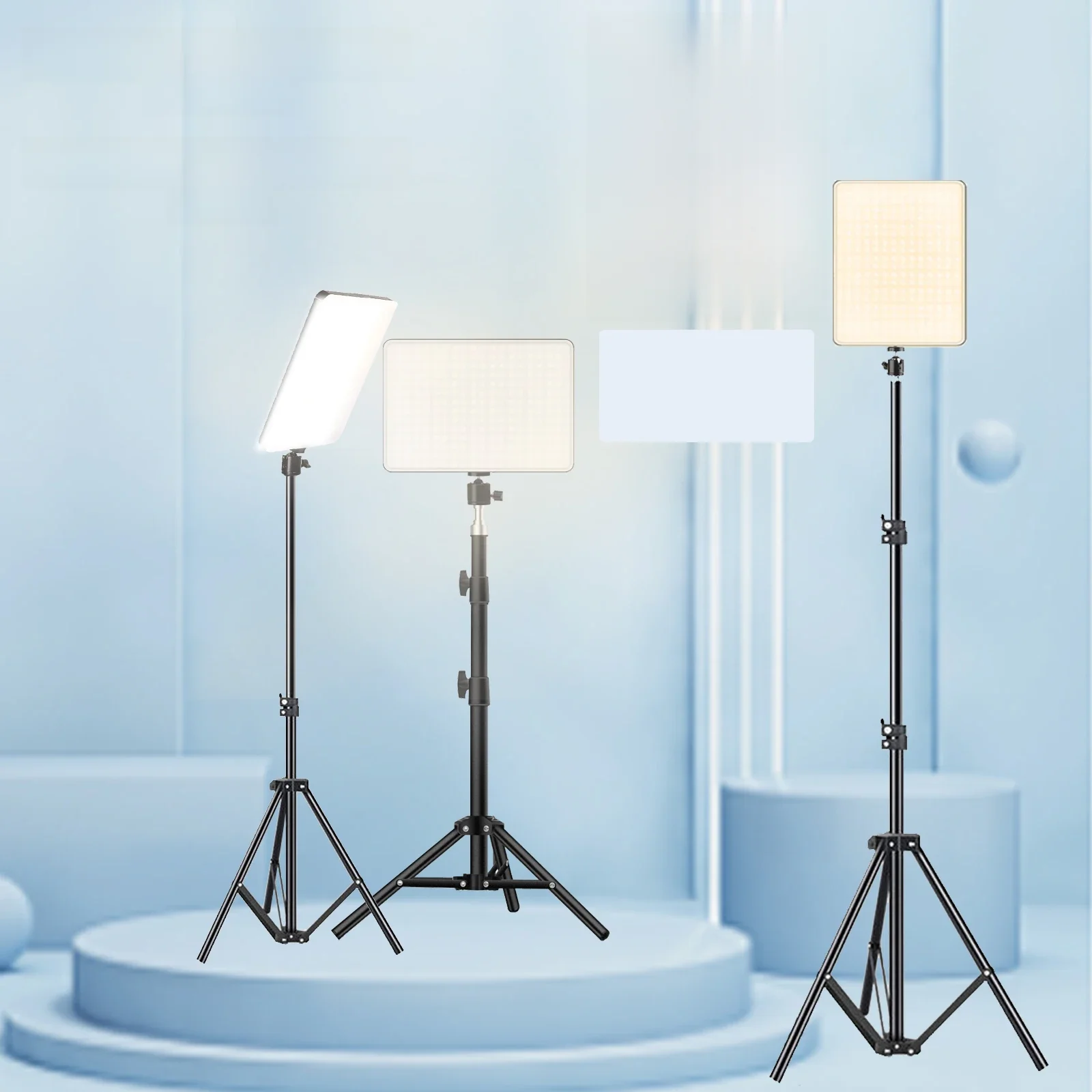 LED lumières vidéo conférence photographie éclairage Selfie lumière Photo Studio lampe avec trépied pour tirer en direct Streaming TikTok Zoom