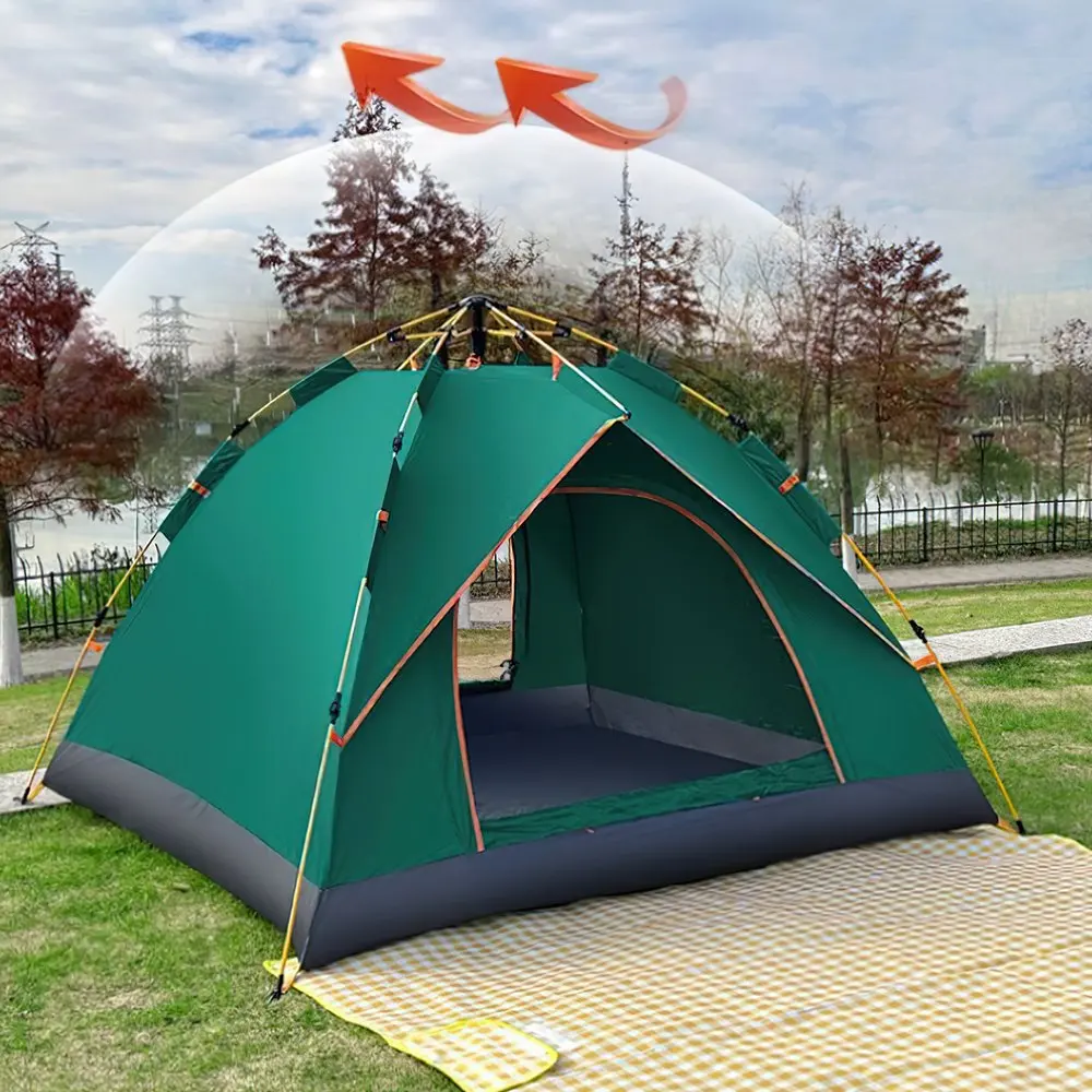 One-Touch Automatische Campingtent, Draagbare Flysheet, Dubbele Deur Tent, Outdoor Strand Vis Helter