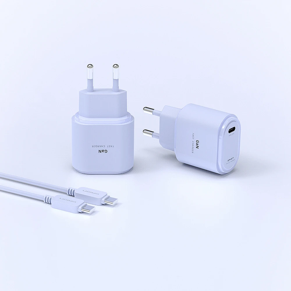 PD25W Type-C USB 1-Sphed ultra fast charger C to C fast charger with cable Lavender pd25wt1cp