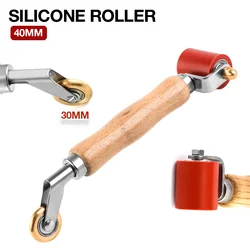 Volantino in silicone + ottone da 40 mm,rullo di giunzione a doppia testa resistente alle alte temperature,volantino di pressione manuale in ottone da 6 mm,strumento per rullo di giunzione in PVC/strumento di saldatura