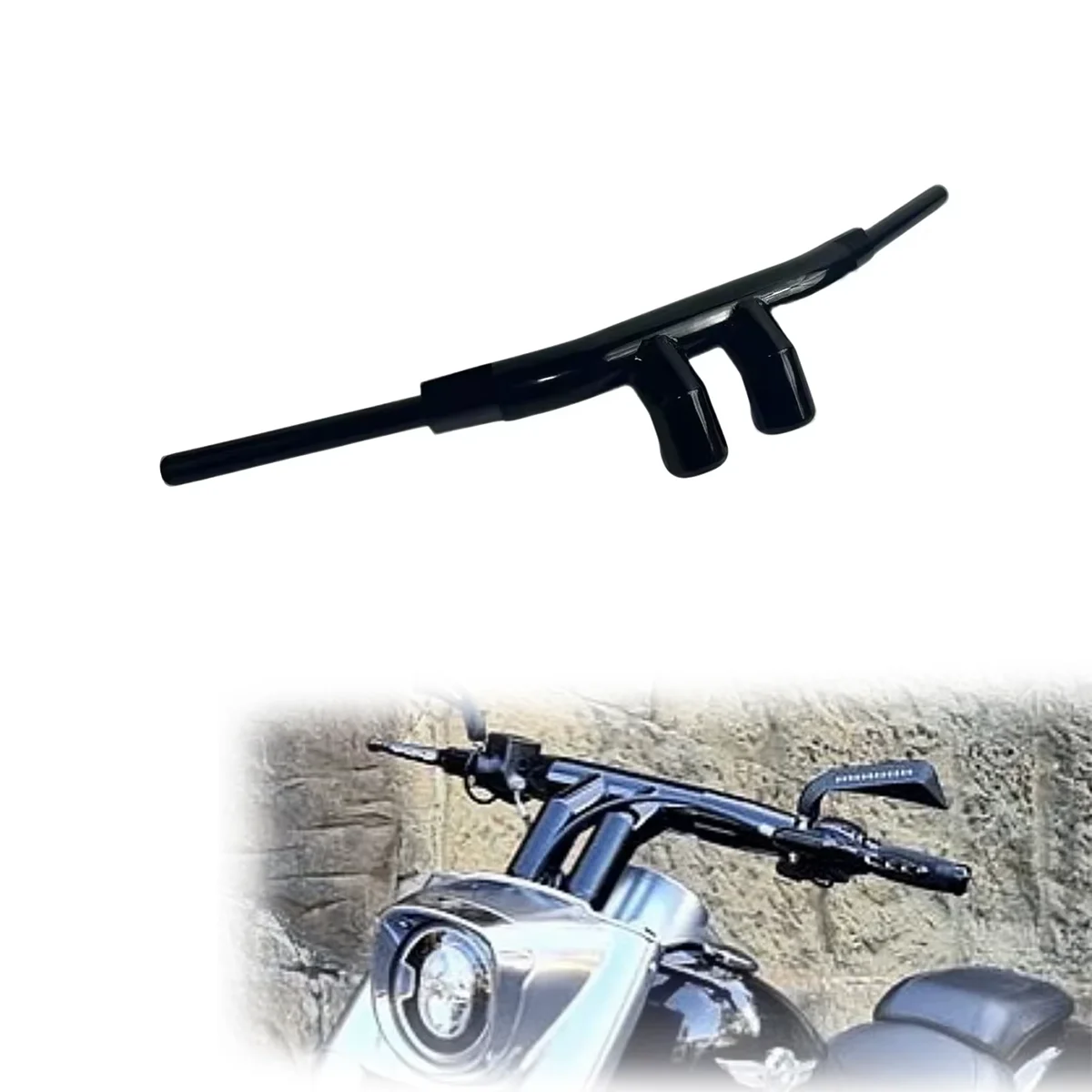 Guidão T personalizado de 2 polegadas para Harley NIGHT ROD SPECIAL V-Rod Fat boy Breakout Black Handler Bar
