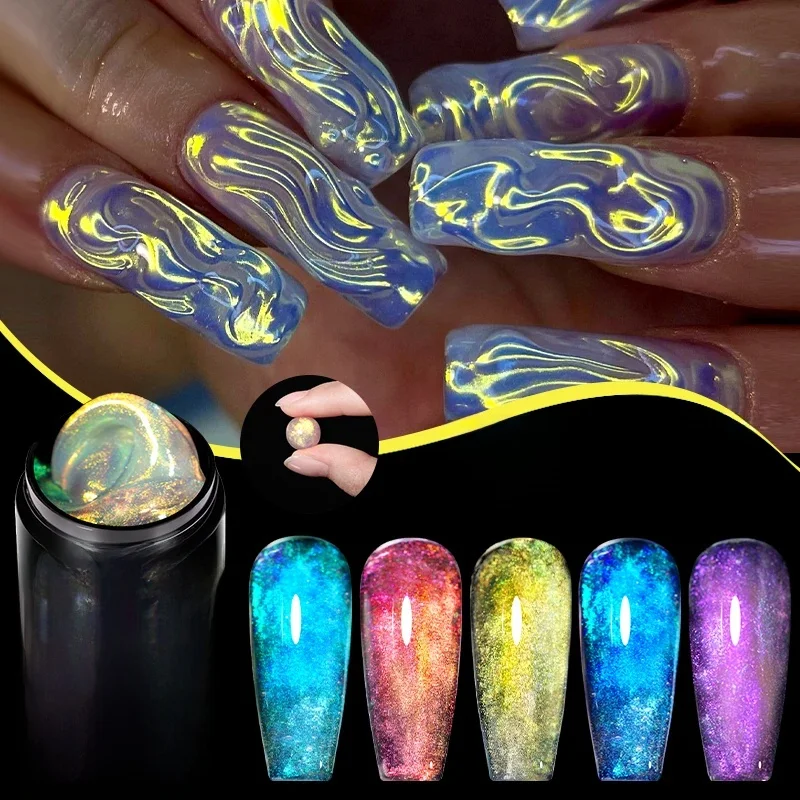 LILYCUTE 7ml antiadhésif main solide Extension Gel vernis à ongles 3D Auroras effet sculpture fleur fonction pour doigt prolonger Gel dur