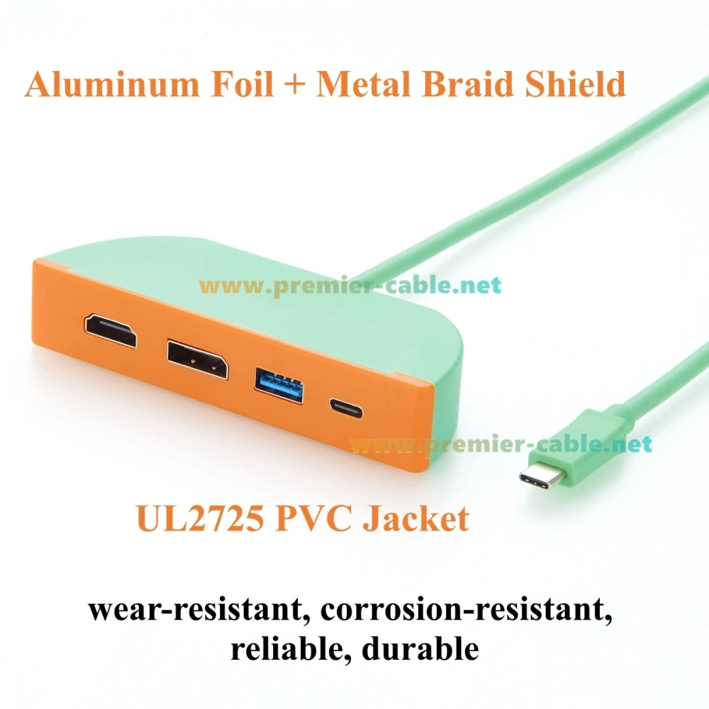 4-in-1 Tragbarer USB-C-Hub, Multiport-Adapter mit Dual-Monitor 4K@60Hz HDMI DisplayPort, 10Gbps USB-C und USB-A Datenanschlüssen – Detail 7