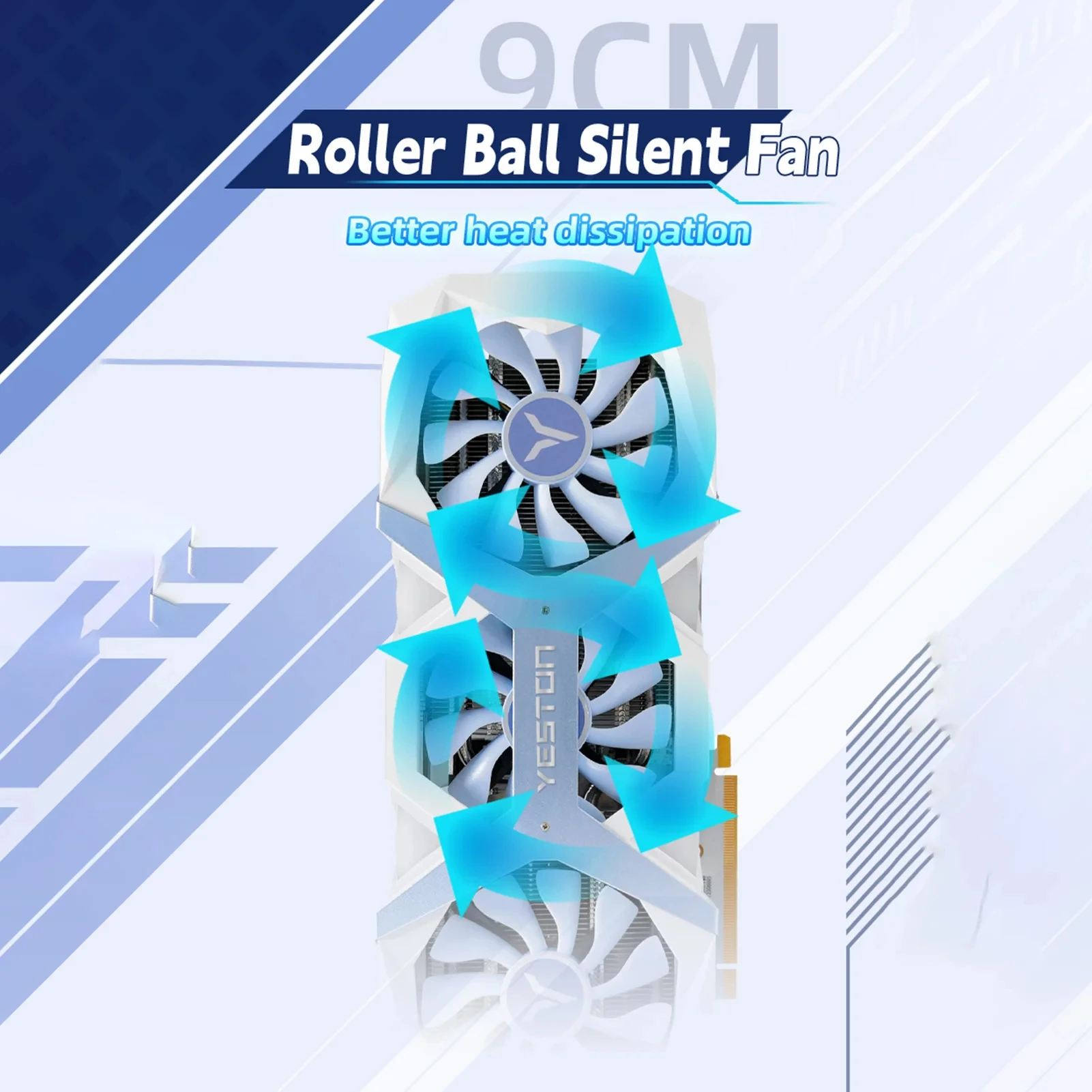 USED Yeston RTX 4060 Ti 8G GDDR6 PC Graphics Card Powerful Cooling System Intelligent Fan Control High Core Frequency Multi-Inte