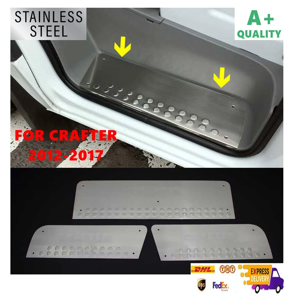 

For VW Crafter 2012-2017 Model. Chrome Door Sill 3 Pcs. Stainless Steel. A + Quality. Automotive Accessories. Car Tuning