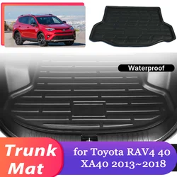 Car Trunk Mat for Toyota RAV4 40 XA40 2013~2018 2014 2015 Luggage Waterproof Rug Cargo Boot Pad Liner Carpet Cover Accessories