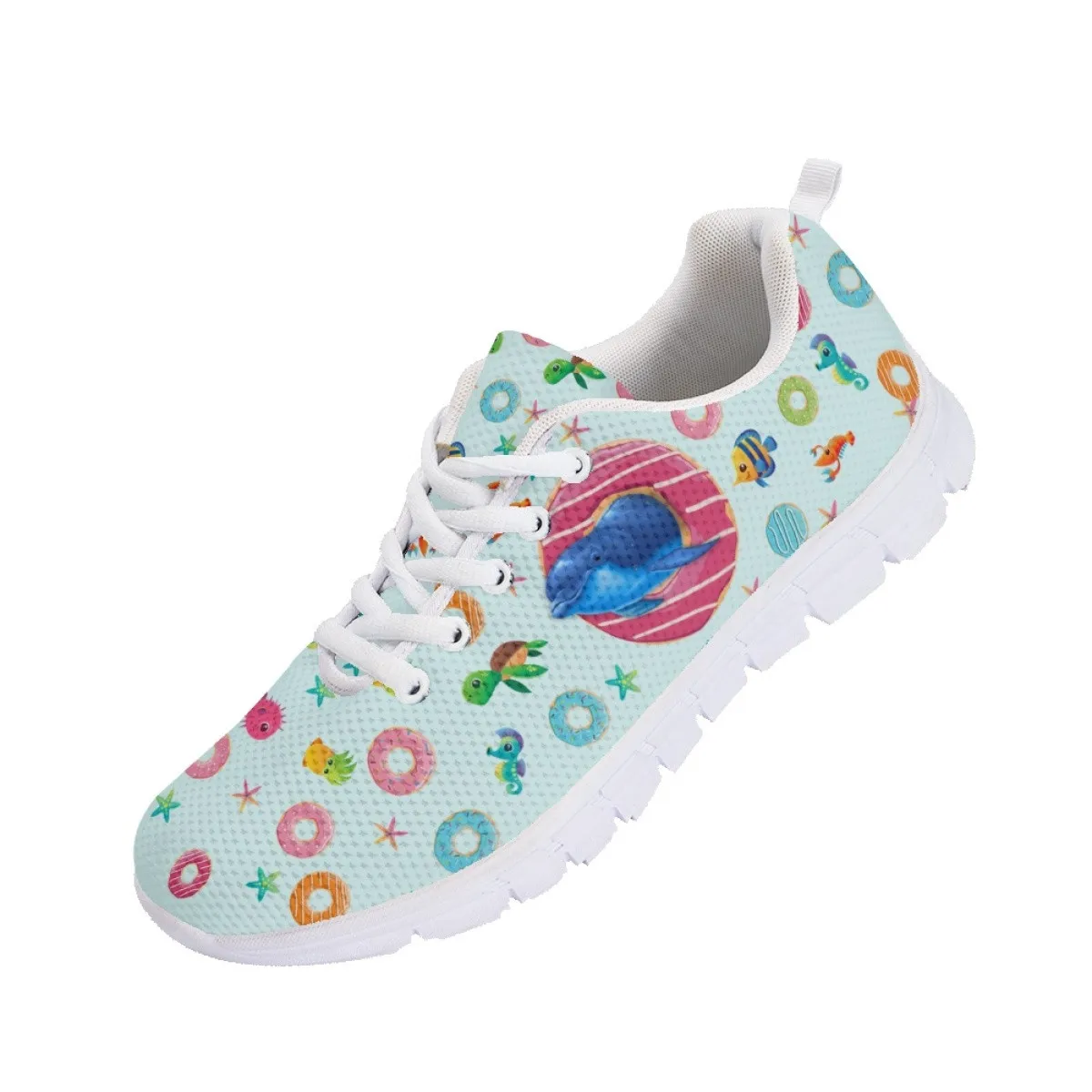 INSTANTARTS 2023 New Casual Sneakers for Women Glum and Dolphin Athletic Shoes Outdoor Non-slip Wear-resistant Walking Footwear