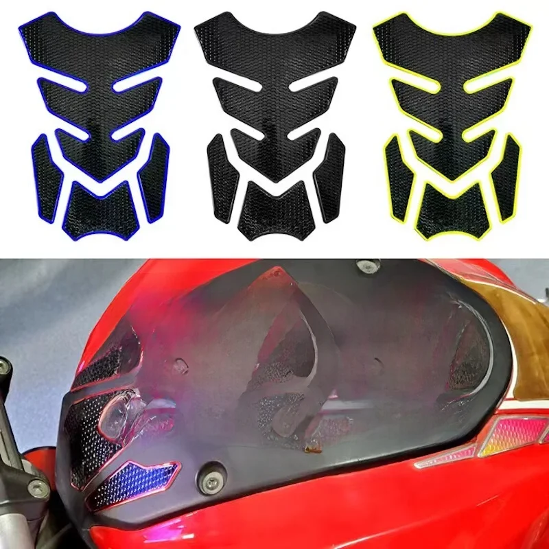 Autocollant universel de réservoir de carburant pour tampon de réservoir de moto, tapis en os de poisson, protecteur de réservoir d'huile et de gaz, autocollant de couverture de moto, décoration