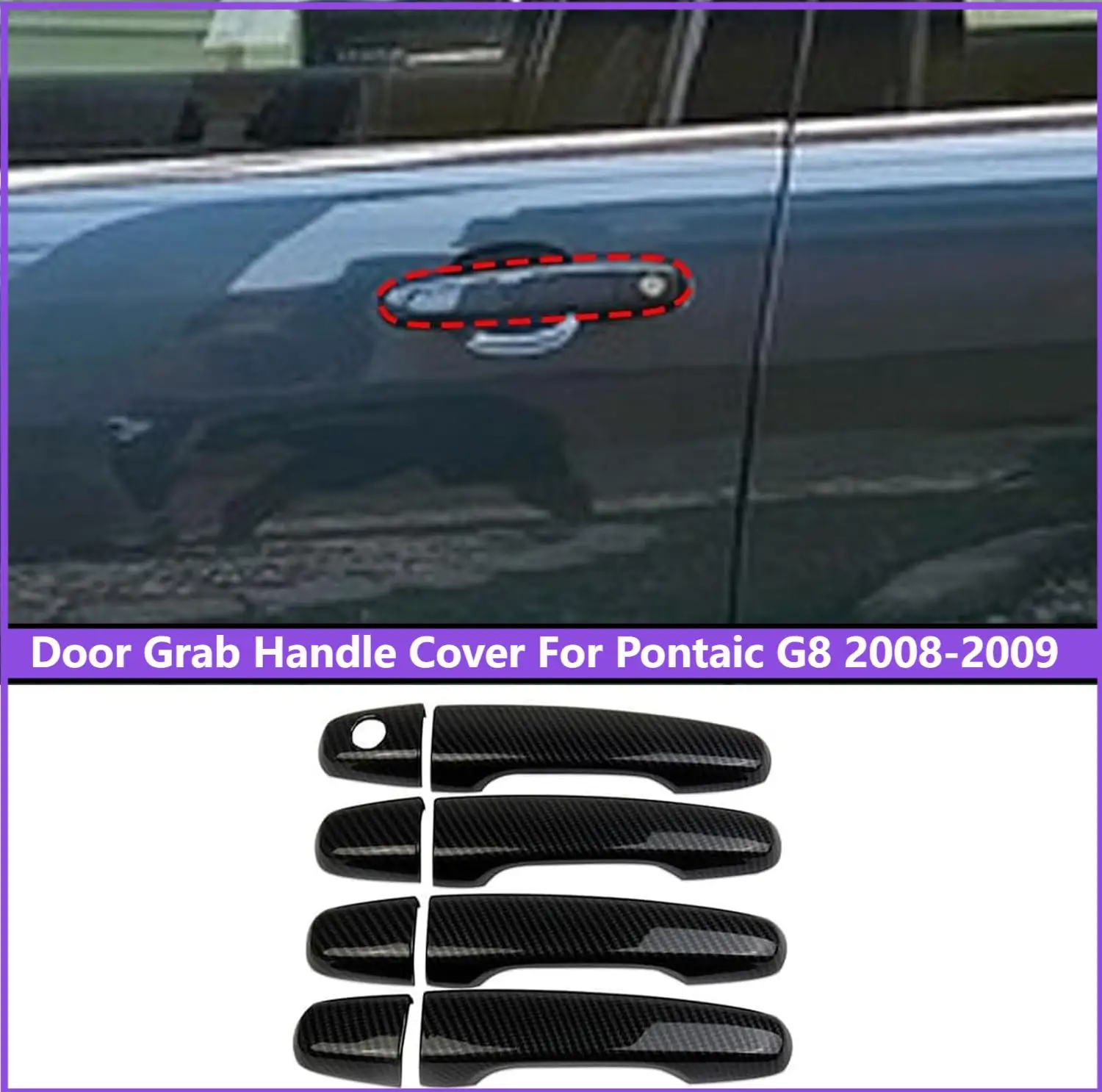 

ABS карбоновый стиль, внешняя дверная ручка, защитная накладка для Pontiac G8 2008-09 Holden Commodore 2008-2011